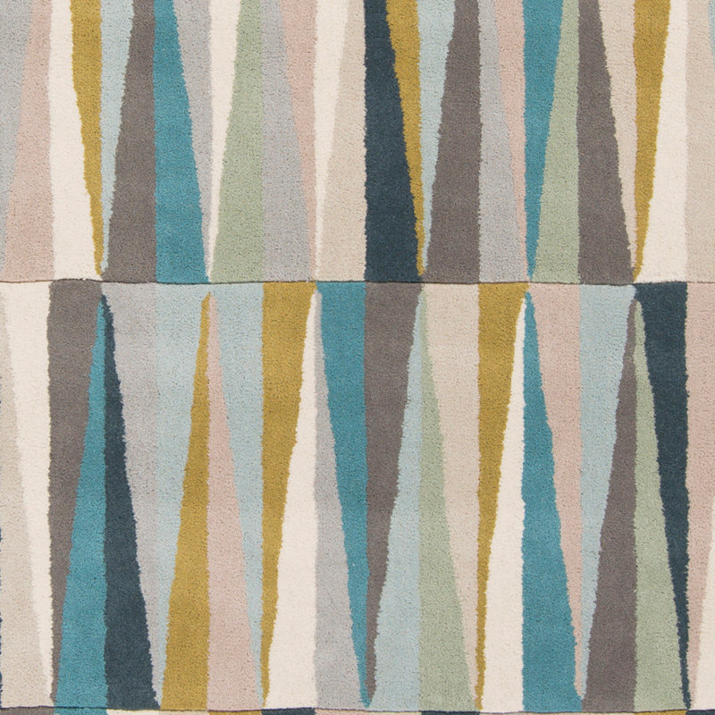 Vaughan HandTufted Wool Beige/Blue Area Rug & Reviews AllModern